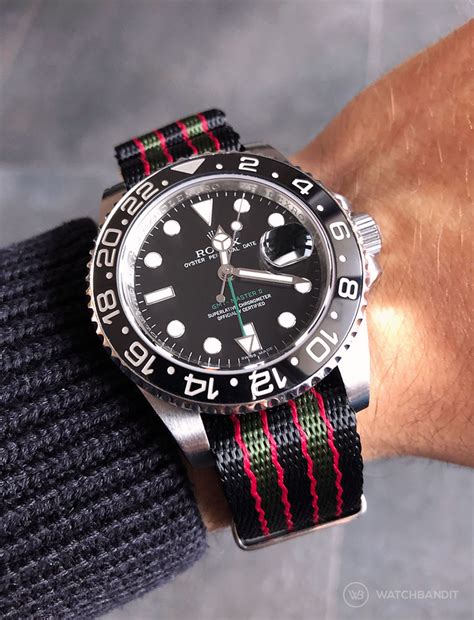 rolex military nato strap|Rolex with nylon strap.